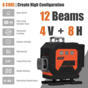 <strong>Super</strong> Powerful 3D 12 Lines <strong>Green</strong> <strong>Laser</strong> Level MK-3D05 - Niveau <strong>Laser</strong> - Bricklaying Tool - Product Image 4