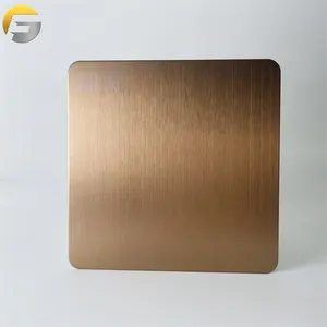 ZB592 Manufacturer Rose Gold PVD Color Coating Stainless Steel Plate Hairline Finish In Qatar