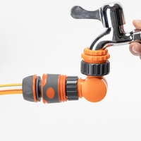 Raccord de robinet en plastique anti-flexion 4/6 points filetage interne 1/2'' rotatif à 180 degrés pour outils de jardinage