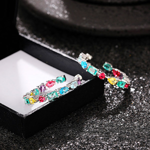 Orecchini a Cerchio a C Colorati da Donna, Semplici per l'Uso Quotidiano, Accessorio per Orecchie, Gioielli alla Moda per Outfit - Product Image 5