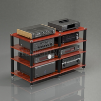 DK-024 KTV chanson armoire amplificateur de puissance étagère de son support de stockage Audio support de haut-parleur support de télévision pieds de colonne en acier inoxydable