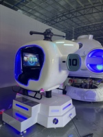 Simulador de Jet de Combate Comercial con Gafas VR, Cabina de Vuelo Individual, Máquina de Juego de Combate Aéreo 9D para Parque de Atracciones