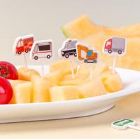 Palillos de fruta para niños, caja de almuerzo de dinosaurio Kawaii, accesorios para palitos, venta al por mayor
