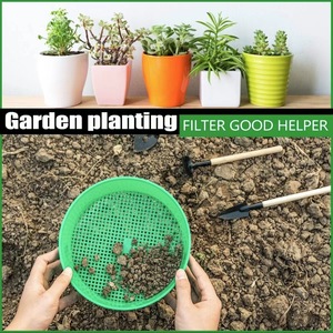 Filtre à mailles en plastique pour tamisage de terre et de pierres, outil de filtration pour jardin, fleurs et pépinière - Product Image 4
