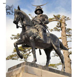 <span class=keywords><strong>Statue</strong></span> de samouraï japonais en bronze et cuivre, grande taille, pour décoration extérieure, avec sculpture de cheval, célèbre et de grande taille. - Product Image 2