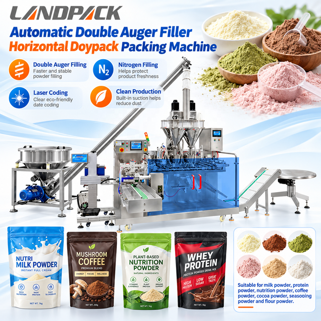Automatic Horizontal Collagen Meal Replacement Nutrition Protein Milk Powder Premade Pouch Doypack Filling Packing Machine