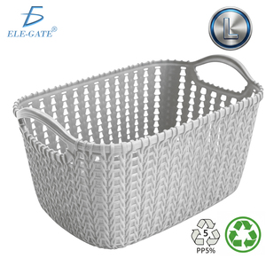 Panier de rangement en plastique ELE-GATE taille L, design tricoté, pour la maison et le bureau - Product Image 4