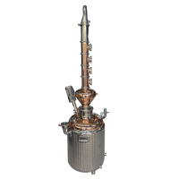 Alambic de reflux à double enveloppe en cuivre rouge et acier inoxydable de 50-200 L pour la production de whisky, brandy et vodka