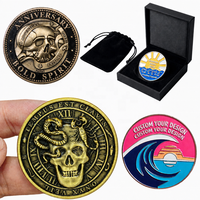 Pièce de monnaie de défi personnalisée en alliage de zinc poli, moulée sous pression, avec relief 3D et émail souple, impression UV, pour cadeaux promotionnels d'entreprise