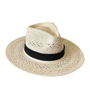 Women's Summer Flat Top Sun Beach <strong>Hat</strong> Hand Woven Natural <strong>Straw</strong> with Wide Brim for Optimal Sun Protection - Product Image 4
