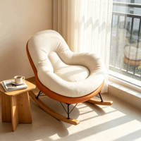 Fauteuil balançoire individuel en métal pour la maison, chaise longue paresseuse en fer, canapé balançoire, chaise à bascule