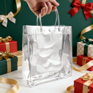 Bolsas de Regalo Transparentes de PVC con Asas, Bolsa de Plástico Reutilizable para Regalos, Bodas, Compras, Detalles, Negocios - Product Image 2