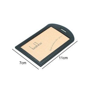 Cuero genuino titular de la tarjeta de cuello cordón, correa de las oficinas de la Escuela de la placa de identificación titular de la tarjeta de la policía de la titular de la placa de - Product Image 6