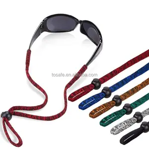 Corda per occhiali sportivi elastica in nylon regolata corda antiscivolo lunghezza occhiali fermo cordino anello per occhiali