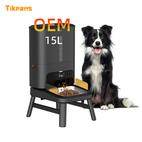 Distributeur automatique de nourriture pour chien OEM 15L grande capacité avec minuterie, pieds réglables et joint en silicone, idéal pour grands chiens