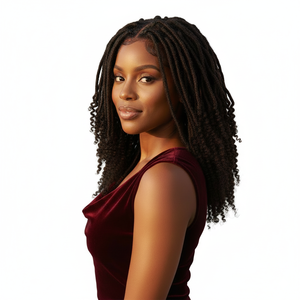 Extensions de Cheveux Humains Authentiques, Locs aux Extrémités Bouclées pour un Aspect Naturel, Dreads Souples Style Ondulations Afro - Product Image 1