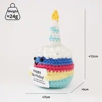 Nouvelle conception, poupée en peluche au crochet faite à la main, jouet tricoté en forme de beignets de barbe à papa, matériau de rembourrage personnalisé en fil, Chine Zhejiang