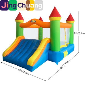 Château gonflable transfrontalier pour enfants avec toboggan, trampoline d'extérieur épaissi pour la maison, jouet trampoline d'intérieur pour bébé, grande ville - Product Image 2