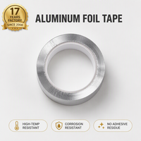 Cinta de Aluminio Plateada con Revestimiento Desprendible, Adhesivo Personalizado para Aislamiento de Conductos HVAC y Sellado de Tuberías