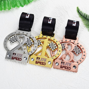 Nuove medaglie sportive in argento dorato e rame personalizzate 1a seconda terza medaglia sportive in lega di zinco e metallo medaglie da corsa con strass - Product Image 3