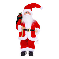Nouvelle figurine de Père Noël en plastique de 32 cm pour la scène, style européen et américain, pour l'exportation transfrontalière