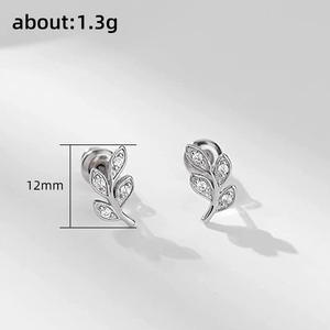 E2020 ต่างหูทองคำเปลวทรงกลมประดับเพชรเซอร์คอนสำหรับผู้หญิง ของขวัญสุดโรแมนติก เครื่องประดับ - Product Image 6