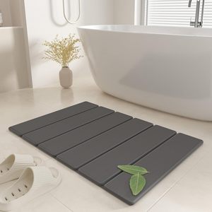 Alfombrillas de baño de ducha antideslizantes superabsorbentes de secado rápido personalizadas CF, alfombrilla de baño de piedra de diatomita plegable, antideslizante - Product Image 1