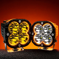 Projecteurs LED 3,5'' 40W - Éclairage de conduite tout-terrain rond étanche IP68 avec couvercle ambre pour pare-chocs de camion et SUV
