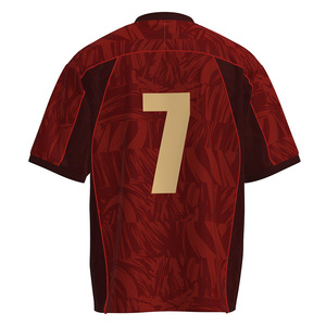 HEALY Maillot de sport rétro bordeaux à motif sombre, tendance et luxueux, à manches courtes, confortable, personnalisé, pour homme, style baseball - Product Image 3