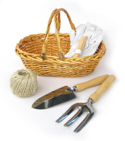 Regalos de herramientas manuales de jardinería para niños de metal de alta calidad con paquete de estuche rígido