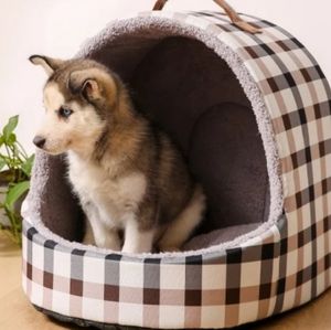 Semi-Ingesloten Kat En Hond Algemene Nest Voor Huisdieren Hondenbak Kattenbakvulling Pluche Warm Huisdier Slaapmat Vier Seizoenen Hondenhok - Product Image 3