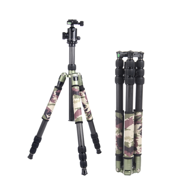 New Hot Selling High Quality Professional Carbon Fiber Video Camera 67 Inch Tripod Stand Monopod with 360 Panoramic Ball Head