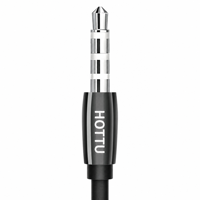Écouteurs filaires noirs 3,5 mm 4 pôles sans réduction de bruit, non étanches, avec micro, transducteur en cuivre de 10 mm, conception angulaire