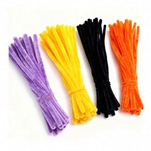 Kids DIY Art Material Velvet Chenille Pipe Cleaner 8mm 30cm Customized Color High Quality Fuzzy Craft Set Educational Handmade - Product Image 2