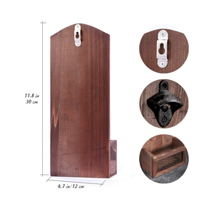 Tappi apribottiglie in legno Vintage <span class=keywords><strong>da</strong></span> parete Collector Catcher decorazione Bar regalo uomini amanti della birra Logo personalizzato uso del vino - Product Image 3