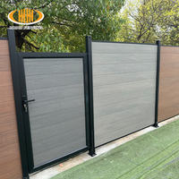 Populaire Bois Plastique Composite Jardin Clôture Panneau Aluminium Post Décoration Extérieure Intimité Latte Mur WPC Clôture