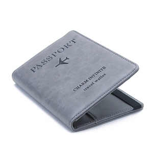 Porte-passeport portable en cuir PU avec blocage RFID, étui pour cartes, protège-cartes, portefeuille de voyage, Porta Pasaporte, élastique - Product Image 3