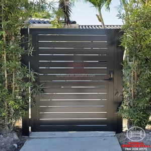 Huicheng Panneaux de clôture en aluminium de jardin au design moderne Clôture à lattes d'intimité horizontale modulaire pour les espaces extérieurs de la maison de la cour - Product Image 3