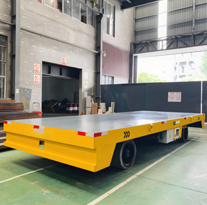 Efficient Battery-Powered Flatbed Transfer Cart New Steel Material Handling Equipment