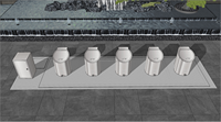Maison de conteneur souterraine avec poubelle de capacité de 1100L sans couvercle poubelle de numéro de modèle pour station d'ordures