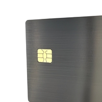 Carte en métal vierge en acier inoxydable, toutes couleurs disponibles, avec fente pour puce bancaire et bande magnétique, pour marquage laser et revente
