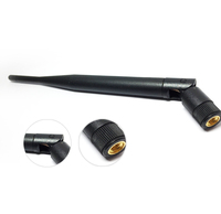 Antena RF WiFi Inalámbrica de 2.4 GHz 2400 MHz 3 dBi 5 dBi, Conector RP SMA Macho, Color Negro