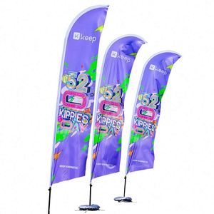 Factory Wholesale High Quality Feather <b>Flags</b> Digital Printed Single or Double Sided for Advertising - Product Image 3
