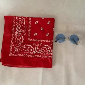 Perruques adultes de costume de déguisement d'<span class=keywords><strong>homme</strong></span> <span class=keywords><strong>Hippie</strong></span> de couleur brune avec des lunettes et des bandages de fête HPCS-1209 - Product Image 5