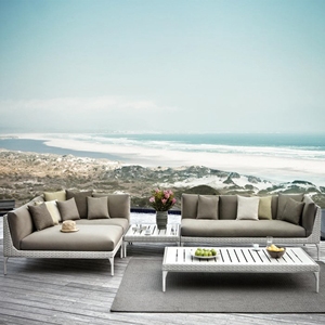 8 plazas clásico patio grande transversal esquina sofá y mesa <span class=keywords><strong>de</strong></span> café <span class=keywords><strong>de</strong></span> mimbre muebles para el hogar moderno - Product Image 1
