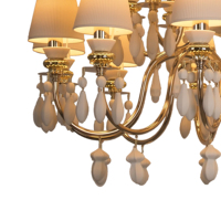 Lustre suspendu en verre et acier inoxydable LED de style européen moderne, or luxueux, taille personnalisée, métal coloré, pour intérieur