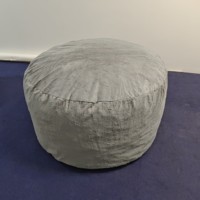 Fauteuil pouf géant moderne de 1,2 m gris anthracite ultra-doux et confortable, facile d'entretien, pour salon et chambre