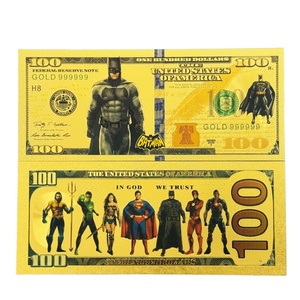 Billete <span class=keywords><strong>de</strong></span> Colección <span class=keywords><strong>de</strong></span> <span class=keywords><strong>Oro</strong></span> <span class=keywords><strong>de</strong></span> 24K con Diseño <span class=keywords><strong>de</strong></span> Anime Americano <span class=keywords><strong>de</strong></span> DC Comics: Batman, Mujer Maravilla y Flash - Product Image 3