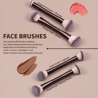 Nouvel ensemble de pinceaux de maquillage professionnels en nylon de 14 pièces, pinceaux de maquillage portables de voyage, outils de maquillage multifonctionnels à double tête