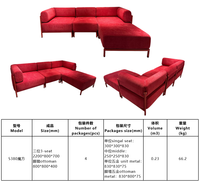 Canapé sur mesure en mousse compressée en forme de L, design rembourré, vente en gros, idéal pour appartements, centres commerciaux, villas, écoles - Usine de Foshan